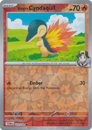 032-182 Ethan's Cyndaquil (Reverse Holo) 032/182 Ethan's Cyndaquil (Reverse Holo) - obrazek 1